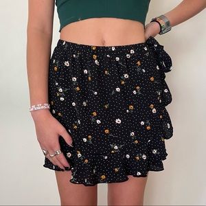 Polka dot/floral skirt